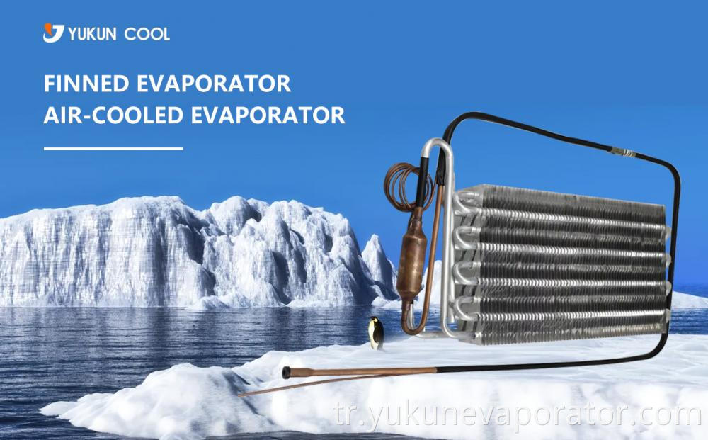 Hava soğutmalı alüminyum yüzgeç bakır buharlaştırıcı Air Cooled Aluminum Fin Copper Evaporator